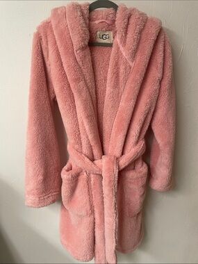 UGG Cozy Plush Hooded Robe in Blush Pink